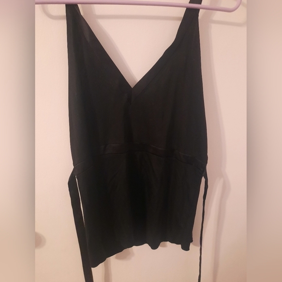 Black Embellished silk tank size Medium - Picture 4 of 6